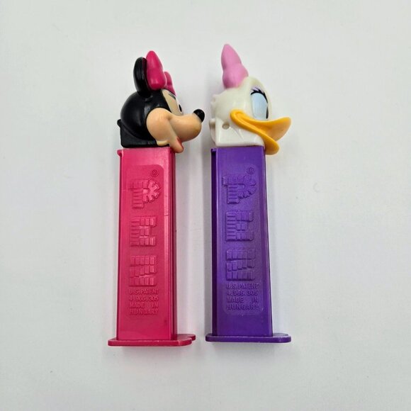 Disney Minnie Mouse And Daisy Duck Pez Dispensers Made In Hungary Pink Purple - Picture 7 of 12
